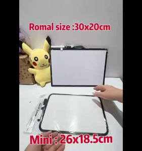 Double Sided Usable Small Whiteboard with 1pc Maker Student Office Note Board  Eraser Whiteboard