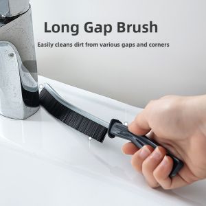 Kitchen Bathroom Tile Gap Cleaner Brush No Dead Corner Hard Bristle Floor Crack Cleaning Tool Plastic Handle Home Cleaning