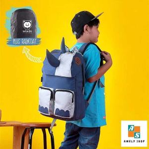 Inficlo IAC 687 - Tas Ransel Bacpack Sekolah Anak Laki-Laki PAUD TH SD SMP Plus Raincover