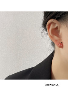 Hoa Tai Thỏ Mini Bằng Bạc S925 Màu Hồng Dễ Thương Dành Cho Nữ Trang Sức Tai Thủ Công Phong Cách Tươi Mới Màu Vàng Hồng