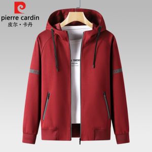 Pierre Cardin Mens Open Cardigan Hoodie Loose Casual Sportswear Cotton Pure Spring Autumn New Style Comfortable Breathable