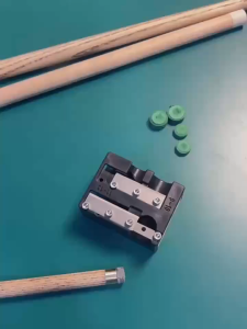 12IN1 2 Slot Alat Pasang Tip Billiard Portabel Cue Tip Repair Multifungsi