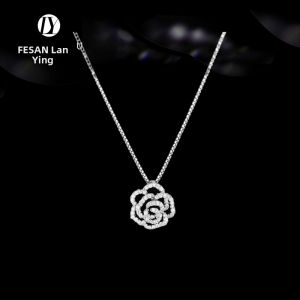 FESANU | Elegant Unique Rose Crystal Necklace