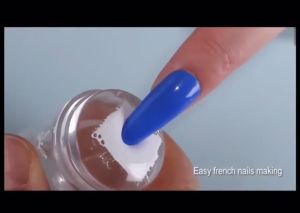 Nail Art French Silicone Stamp Transparent Nail Color Transfer Tool Nail Art Template Molds Nail Cap Silikon Kuku 美甲硅胶印章