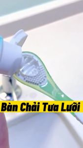 Bàn Chải Lưỡi Silicon Loại Bỏ Sạch Mảng Bám Thức Ăn Vi Khuẩn Khoang Miệng Gel Vệ Sinh Răng Miệng Hơi Thở Thơm Mát Tự Tin