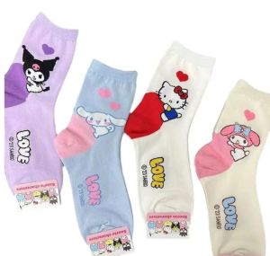 3 PASANG KAOS KAKI ANAK PEREMPUAN SD TK / kaos kaki sekolah  anak karakter kartun lucu