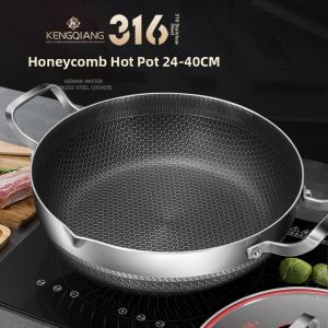 RONGCHUAN | Thick Non-stick 316 Stainless Steel Pot