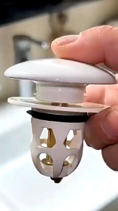 Nút chặn lỗ thoát nước lavabo nhấn xả ngăn mùi bằng gốm chống tắc nghẽn tăng thẩm mỹ phòng tắm