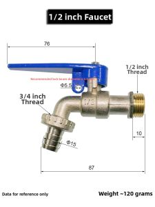 High-Flow Durable Quick-Opening Outdoor Water Faucet
