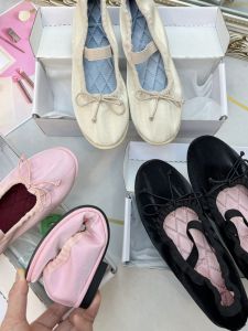 Continued Popularity ~ South Korea Single ~ Silk Fabric Ballet Slipper Bows Mary Jane round Head Pleated Student Flats Women