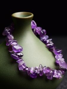 Vòng Tay Đá Pha Lê Tím Tự Nhiên Cho Nam Và Nữ Phụ Kiện Thời Trang Vintage Hoàn Hảo Với Bộ Phù Hợp Mới