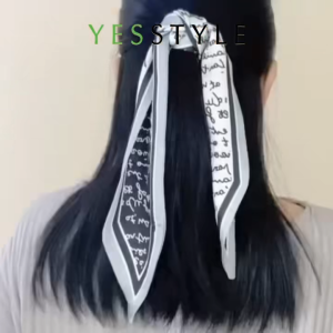 Yesstyle Scarf Leher Bahan Silk Ikat Rambut Satin / Syal Aksesoris Scarf Tas