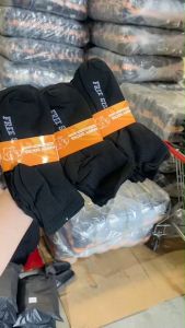 ถุงเท้าสีดำข้อยาว สีดำ 12 คู่ แถม 12 คู่  ผู้ชาย ผู้หญิง ยืดถึงเท้า41-42 ผ้านิ่มไม่อับชื้น ใส่สบาย