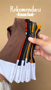 Baju Kaos Atasan Anak Kombinasi Warna Ukuran S M L XL Rekomendasi Usia 1-8 Tahun Nana Kids Wear