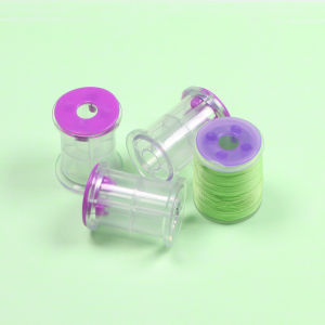 4PCS/9PCS Empty Standard Bobbin Spools with Buckle Cap High Polymer Material Translucent Thread Spool Fly Fishing Tackle