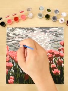 TERBARUU 20X20 alat lukis anak Canvas Painting By Number / Melukis Mewarnai Kanvas Nomor Prakarya Anak