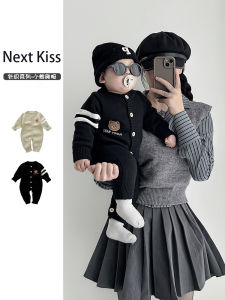 Adorable Bear Knitted Onesie for Infants And Toddlers Spring Autumn Versatile Clothes for 6-12 Months Baby next Kiss Brand