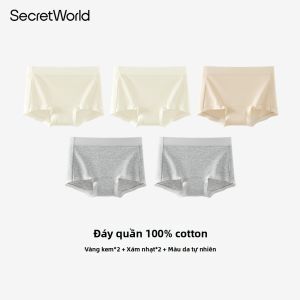 Secret World | Quần Lót Ôm Hông Thông Khí Chống Vi Khuẩn Bằng Cotton
