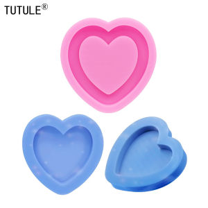 The inside 1cm size is deep Shiny Heart shaped Kawaii Shaker Silicone Mold  jewelry Resin Polymer Clay Mold Cake Silicone Mold