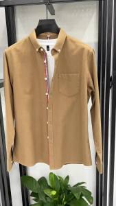 Hot Spring Man New Long-Sleeved Shirt 100%cotton Lapel Pocket European Style Design Shirt Fashion Versatile Leisure MensClothing