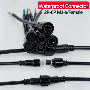 Waterproof Wire Connector Set 2/3/4/5/6Pin Plug Socket with 0.5-1.5mm² Cable Rated Electrical Joint for LED Lights And Outdoor