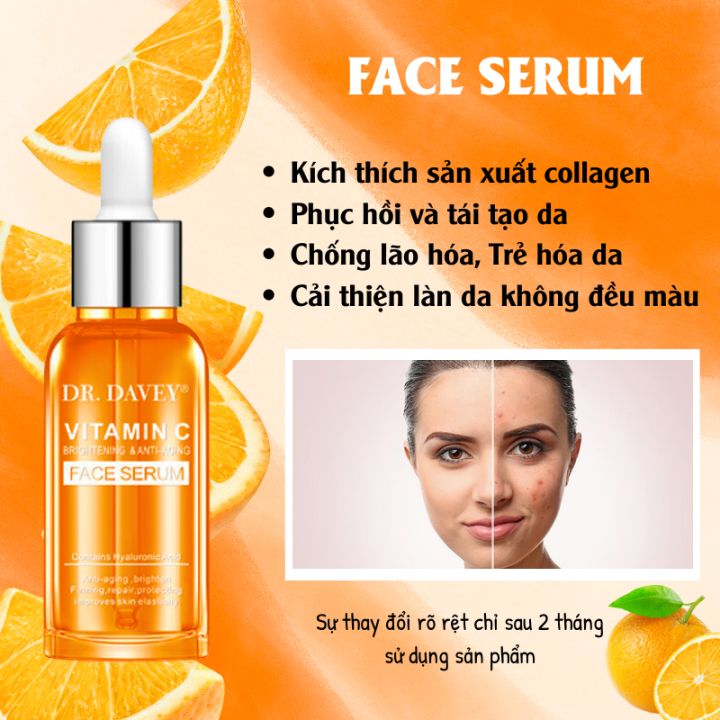 Serum Dưỡng Da Vitamin C Face DR.DAVEY Chống Lão Hóa Kích Thích Sản ...