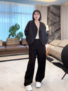 ME Homeyang Spring Summer New Fashionable Versatile Womens Pants Paratrooper Style MEQS0386 Straight Leg Loose Fit Casual Trousers