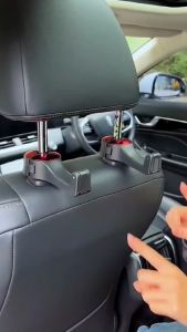 2 in 1 Car Seat Hooks for Purses and Bags with Phone Holder，Automative Headrest Purse Handbag Holder Hangers Organizers