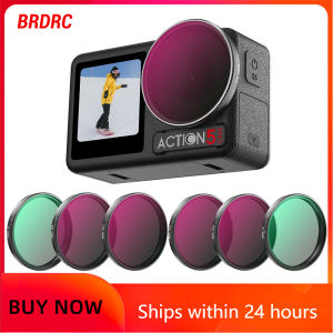 BRDRC Action 5 Pro Lens Filters for DJI OSMO Action 4 Accessories UV/CPL ND 8/16/32/64 Neutral Density Filter Kit Optical Glass