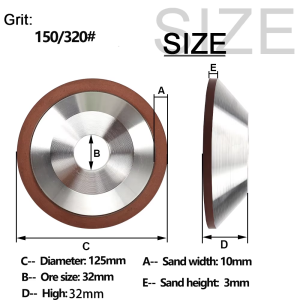 75/100/125/150mm Resin Diamond Grinding Wheel Cup Grinding Tool for Polishing Milling Cutter Grinder Disc Metal Saw Blade Sharp