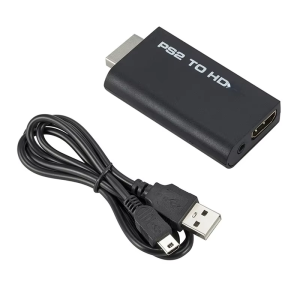 Tectinter | Full HDMI-compatible Converter Adapter for Sony PS2 Audio Video Converter 480i/480p/576i With 3.5Mm Audio Support for PS2 to HD