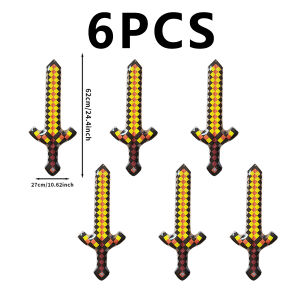 6 Large Inflatable Swords Suitable for Halloween Carnival Role-Playing Birthday Party Scenes/Christmas Inflatable Party Supplies Inflatable Outdoor Holiday Decorations