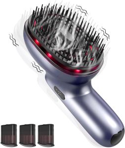 iKeener | Massage Comb Red Light 360° Kneading 2 Level 167*Massage Bristles Vibration 3*Essential Oil Cartridges Atomization Head Massager