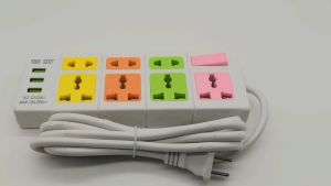 Extension Cord with USB Power Strip: High-Quality Extension Socket Cable Length 2m Extension Outlet