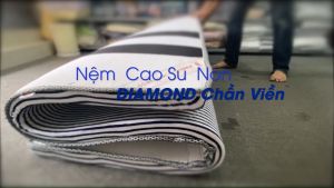 Nệm cao su non trải sàn Diamond dày 5cm êm ái đàn hồi nâng đỡ tốt