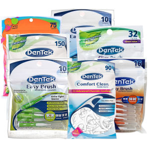 DenTek Soft Bristle Tooth Gap Brush Dental Floss Stick Teeth Cleaning Oral Care Tool Gentle on Gums Effective Plaque Removal