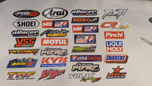 Pinch Motorcycle Sticker - Shoei Helmet logo 4pcs