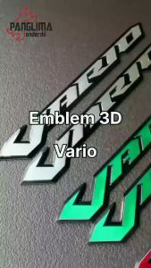 Emblem Logo Honda Vario 3D Timbul Muncul Biru Emas Silver Emas Stiker Satuan 1 Pc