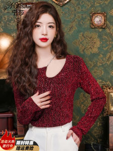 Design Sensation Niche Long Sleeve T-Shirt Base Shirt Inner Wear Early Autumn Winter New 2025 Womens Top Black Korean Style Commute