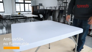 SPEEDS Meja Lipat Plastik Indoor Outdoor Piknik Pameran Serbaguna Besar  Portable  038-1