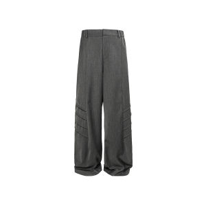 American Style Casual Pants Mens Trendy Brand Retro Black West Pants Spring Autumn New Loose Straight Leg Pants