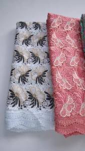 Nigerian Milk Silk Lace Fabric African Cord Lace Fabric 2026 High Quality5 Yards Water Soluble Lace Material For Wedding Sewing
