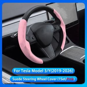 For Tesla New Launch Model Y Juniper 2025+ Suede Steering Wheel Cover All Season Universal Anti Slip Sports Steering Wheel Cover