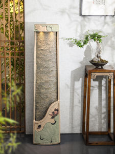 Hanyuntang Living Room Flowing Water Ornaments TV Cabinet next to Floor Fountain Decoration Chinese Zen Decorative Circulating Waterscape