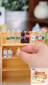 Mini Supermarket Complete Set of Miniature Toys Play House DIY Snack Beverage Food and Toy Simulation Business Kit Birthday Gifts Bestseller on INS & TK