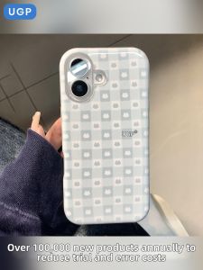 UGP | Cute Rabbit Grid Design Iphone Case 15pro/16/17promax Compatible