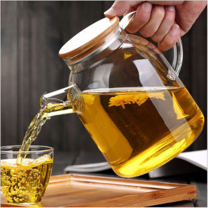Home High Capacity Clear Heat-Resistant Glass Chinese Brewing Teapot Set Filter