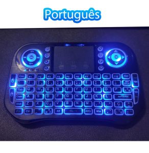 Wireless Mini Keyboard Dual Mode BT4.2 2.4G Remote Backlit 7 color Touchpad Air Mouse for Android TV Box PC Projector Pad