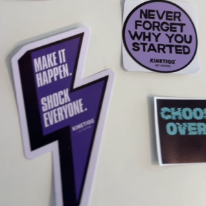 KINETIQQ Sticker Pack - Daily Reminders For Your Laptop Water Bottle Notebook Mirror