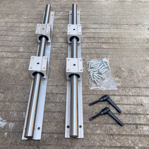 Heavy Duty Aluminum Rail Sliding Track Straight Linear Precision Woodworking Table Saw Slide Door round Rod Track Slide Block